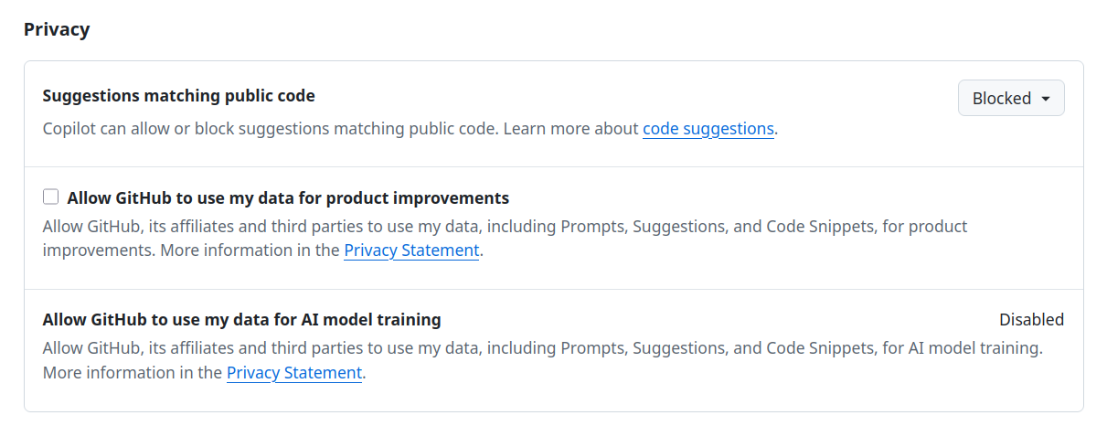 GitHub security settings